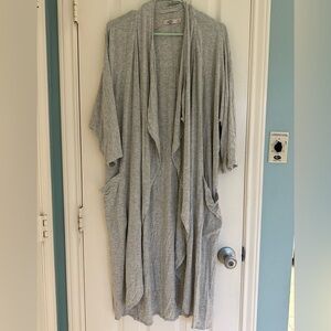 UGG Eleanor XS/S Heather Gray OPEN FRONT Duster Cardigan Jacket